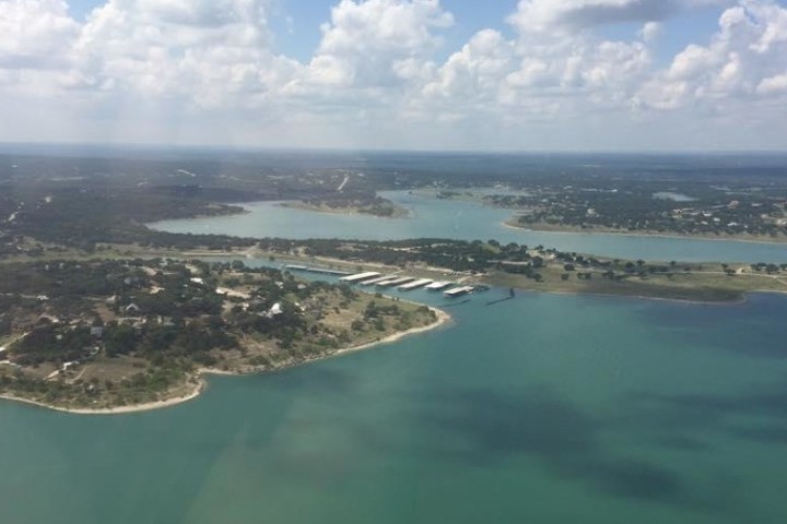 an island in the middle of a body of water